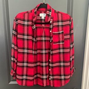 Red Boyfriend Style Flannel | Brand: Old Navy